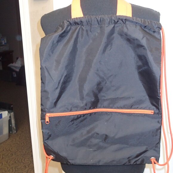 Black and Orange Cinch Sack - Picture 2 of 3